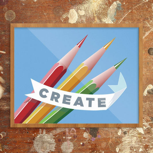Create Colorful Pencils Print