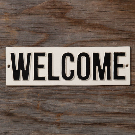 Welcome Cast Iron Sign - SALE!