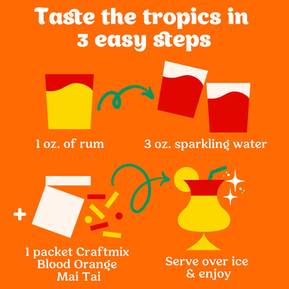 Blood Orange Mai Tai Cocktail/Mocktail Mixer