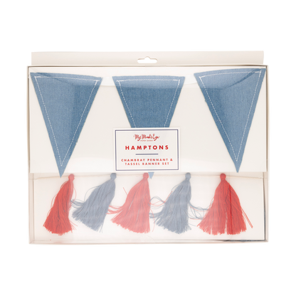 Chambray and Tassel Banner Set